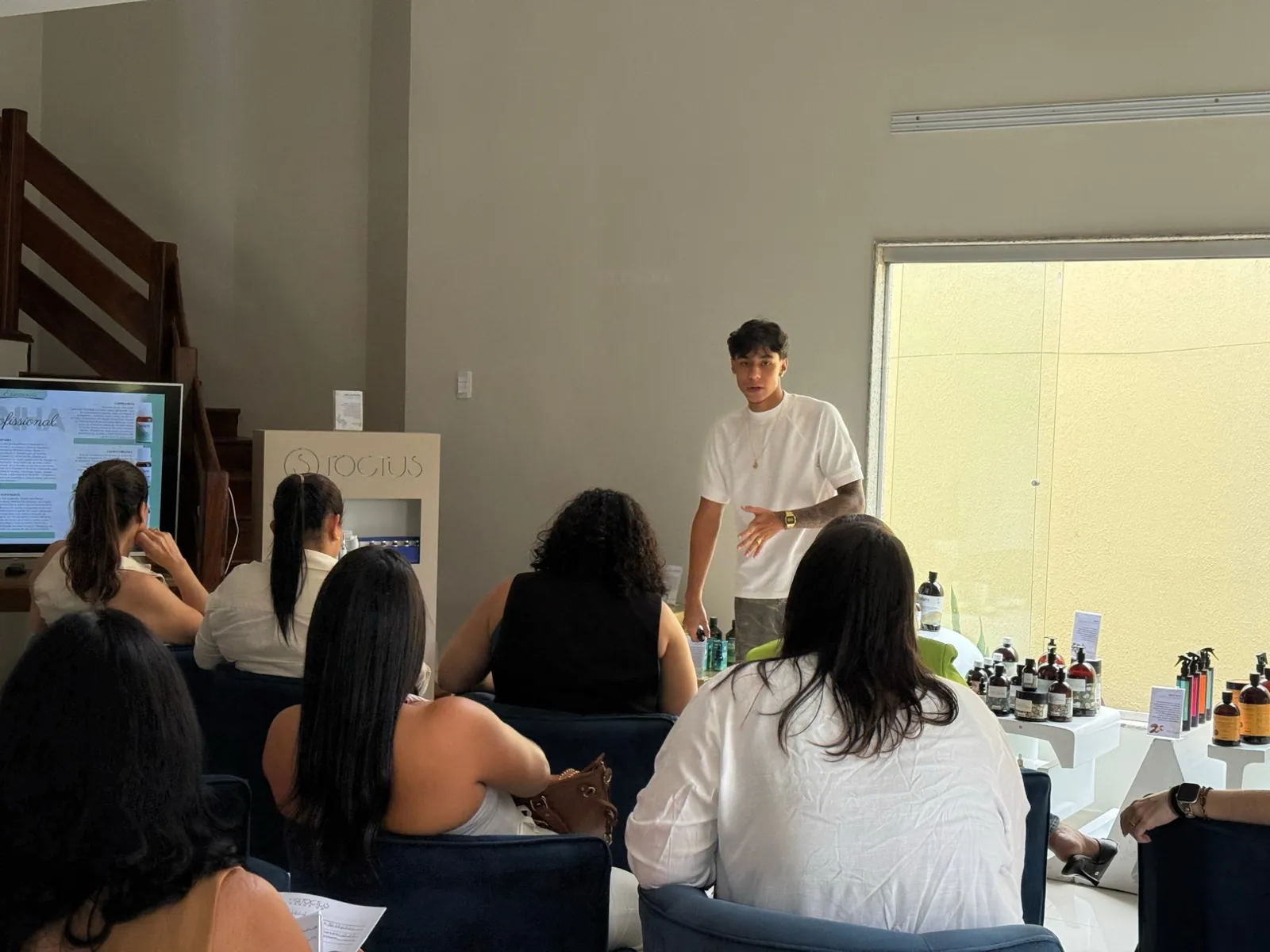 Demonstração de protocolo Toctus para a turma do Café