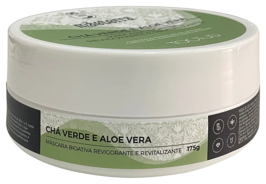Máscara chá verde e aloe vera