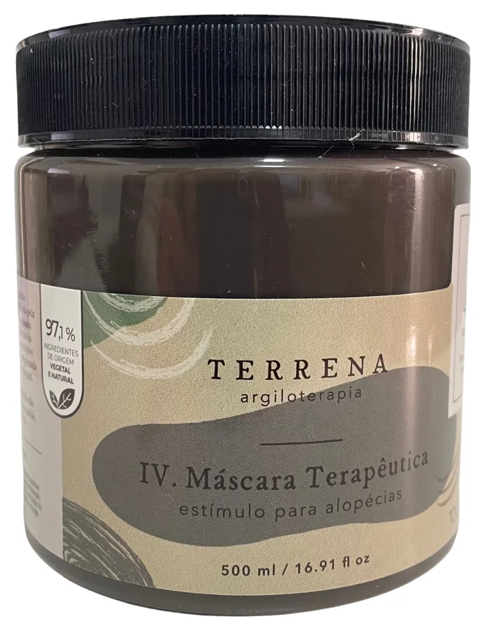 Máscara de argila preta