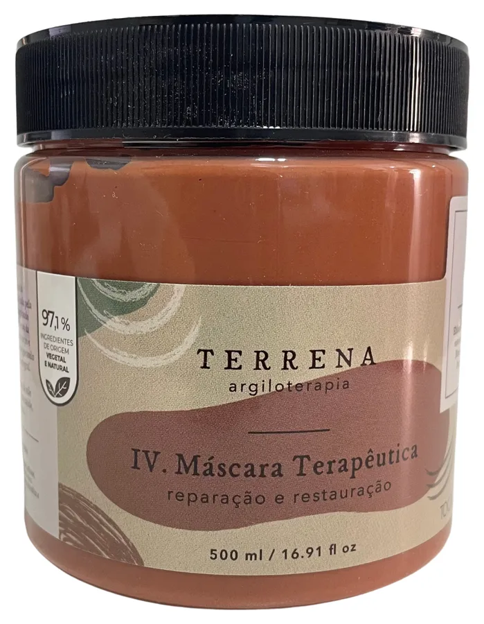 Máscara de argila vermelha