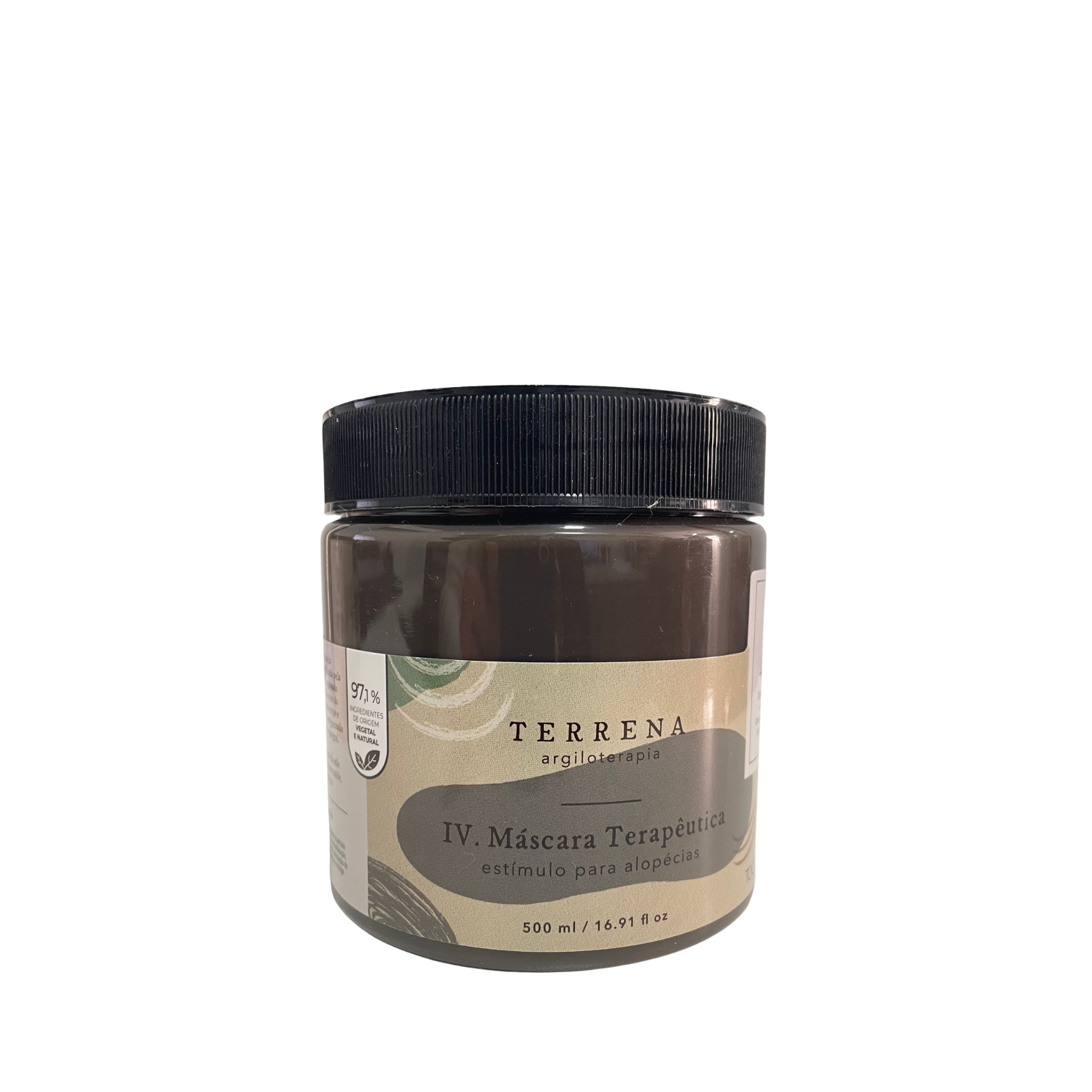 Máscara de argila preta