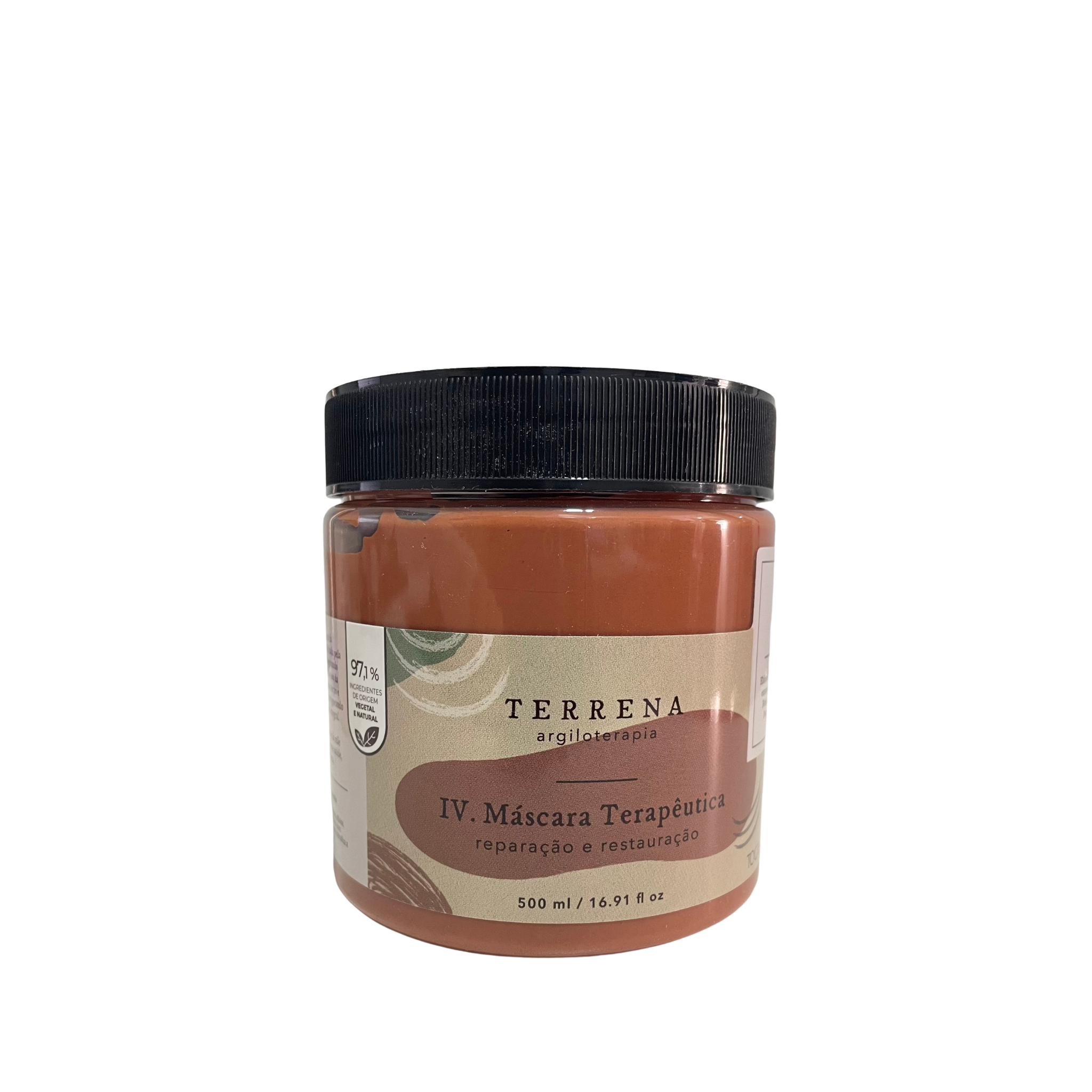 Máscara de argila vermelha